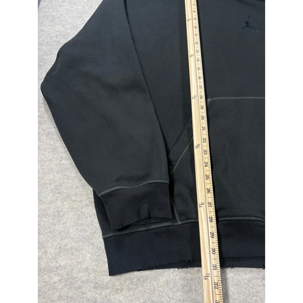 Jordan Mens XXL Washed Black Distressed Hoodie Who Said Man Was Not Meant To Fly